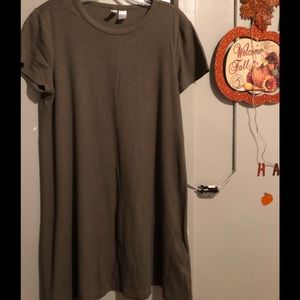 Used Olive Green Swing Dress